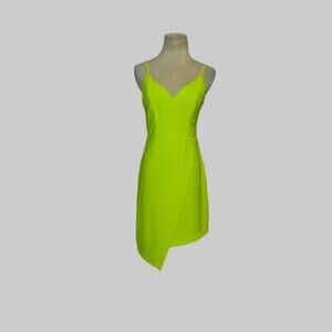Do+Be Lime Green Asymmetrical Mini Dress size Small